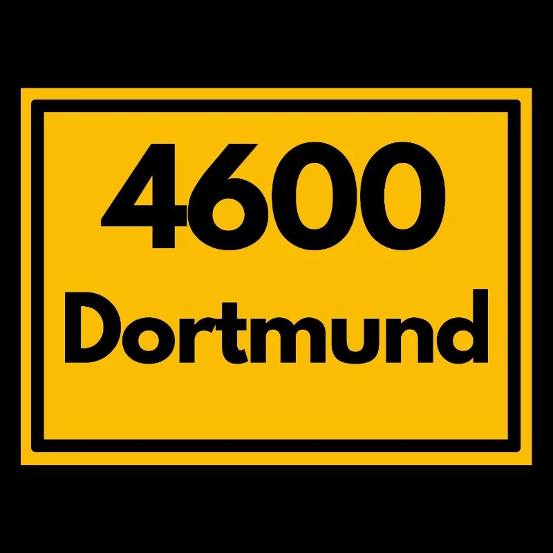 Town sign - then retro old zip code DORTMUND