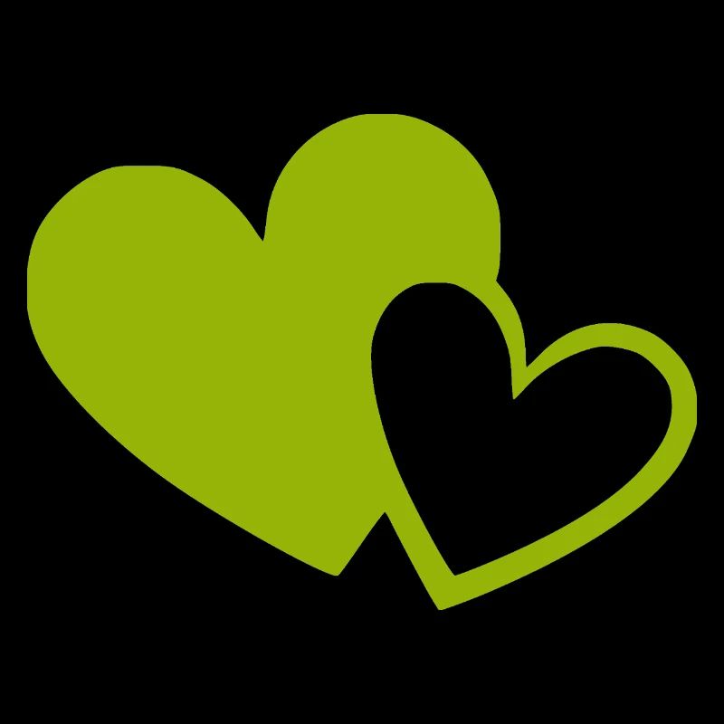 Cœur vert motif de cœurs verts