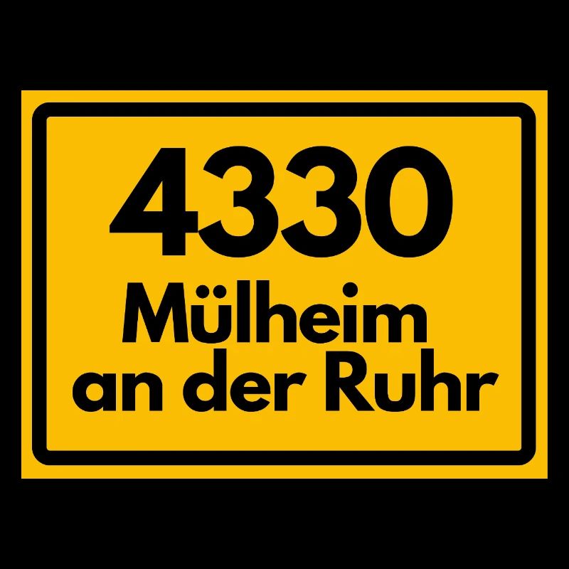 ALTE POSTLEITZAHL PLZ RETRO 4330 Mülheim a.d. Ruhr