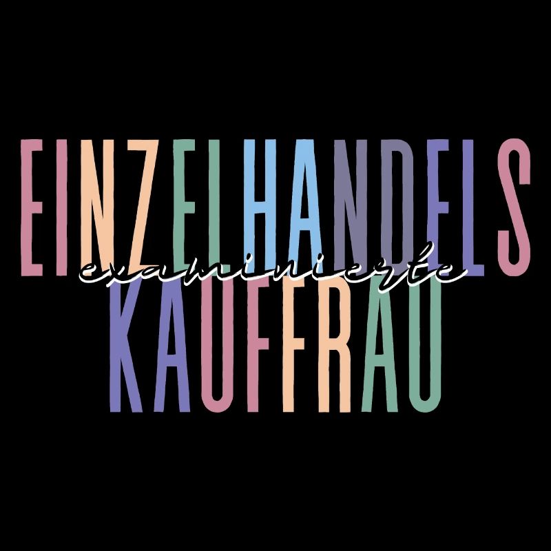 examinierte Einzelhandelskauffrau -buntes Design
