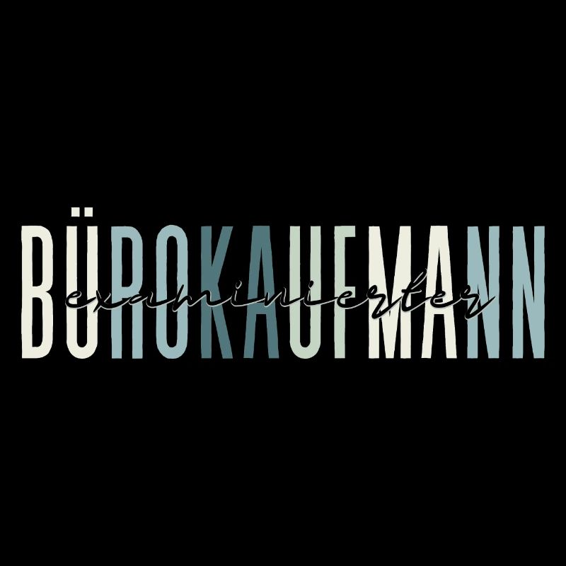 examinierter Bürokaufmann - buntes Design