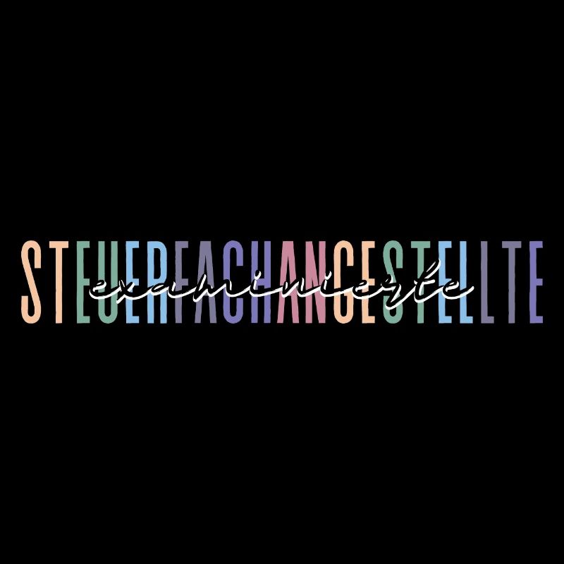 examinierte Steuerfachangestellte - buntes Design