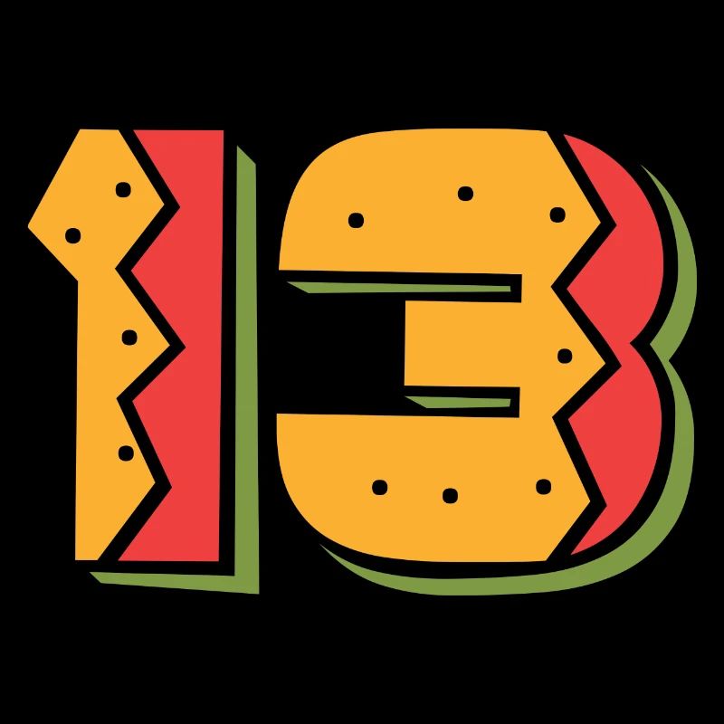 Burger numéro 13 - 13 ans 13e anniversaire cadeau