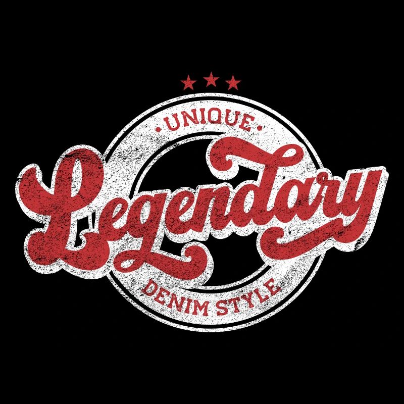 Einzigartiges legendäres Vintage-Retro-Rot im Denim-Stil