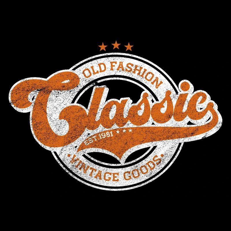Denim classique à l’ancienne produits vintage orange
