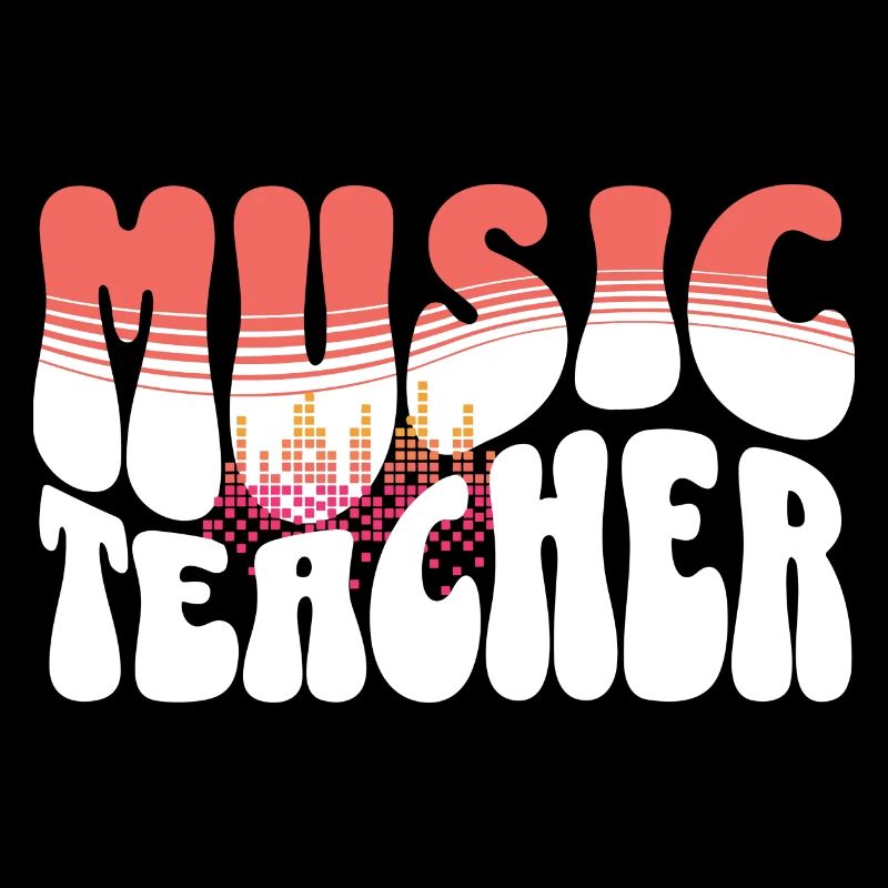 Retro Typographic Music Teacher Design
