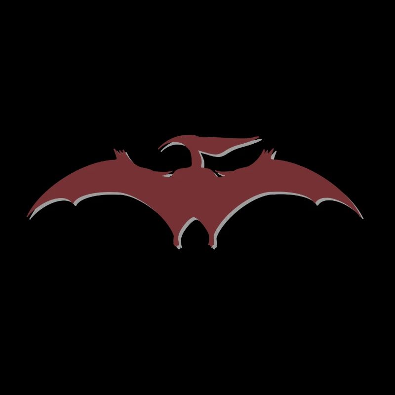 3D effect red pterodactyl