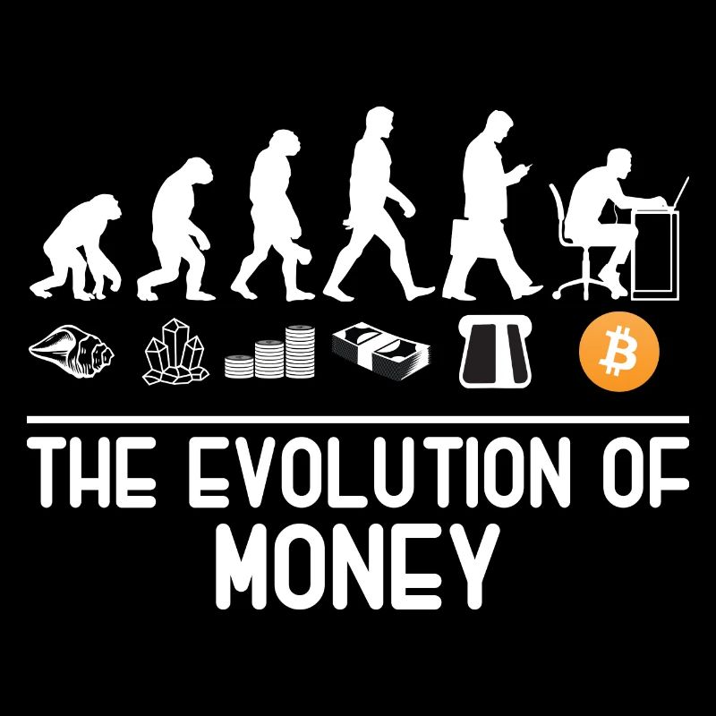 bitcoin shirt Evolution of money Cryptocurrency
