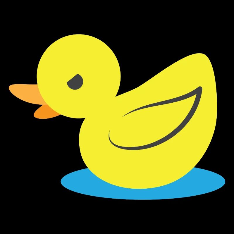 Petit canard jaune en colère