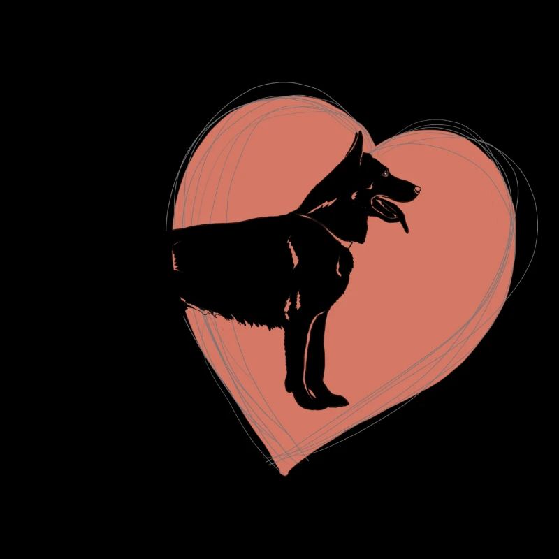 Schäferhund mit Herz