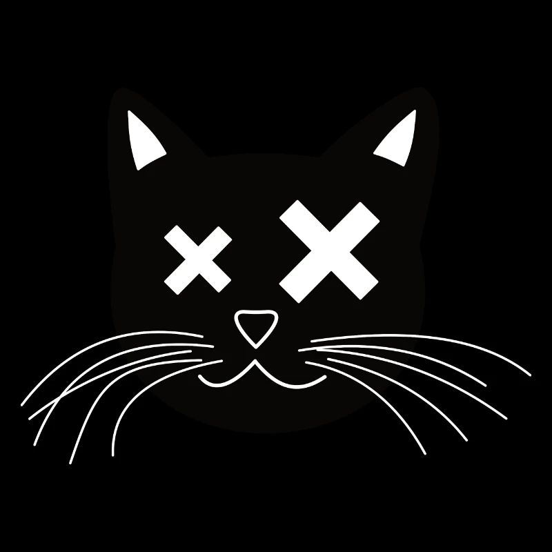 dunkle witzige Katze