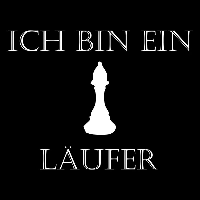 Läufer Schach - Schriftzug mit Bild