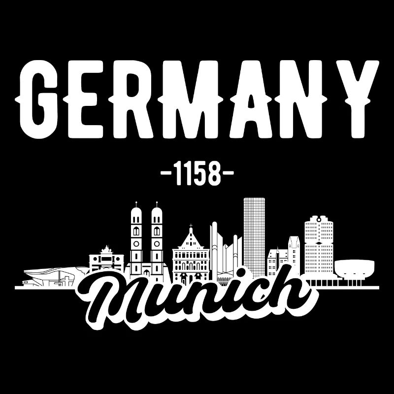 München Deutschland Skyline Geschenk
