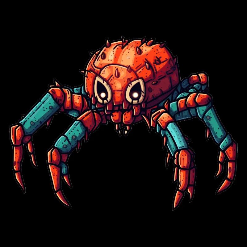 Bunte roberter Spinne in lebendigen Farben