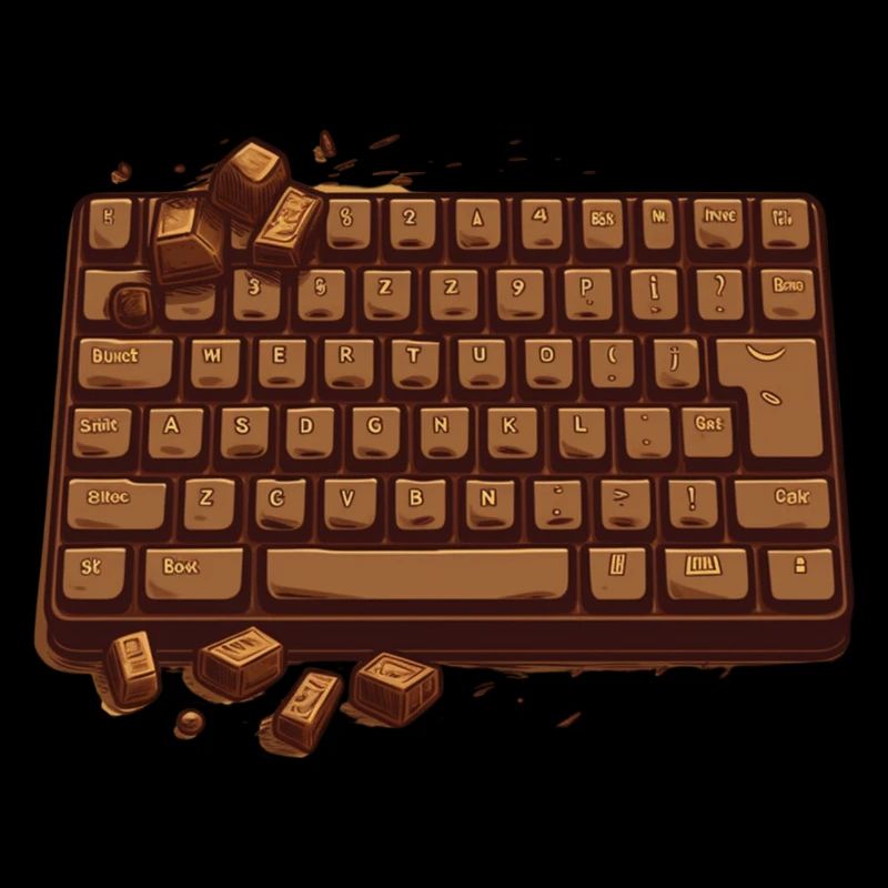 Chocolate Keyboard PC Nerd wasd Chocolate Keys