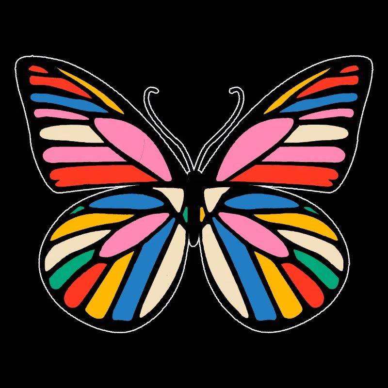 Joyeux papillon multicolore