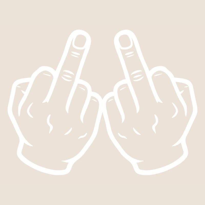Hand Mittelfinger Frech