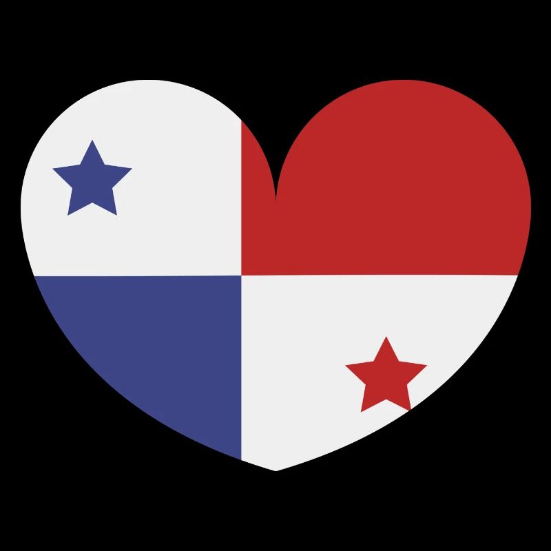 Panama heart flag