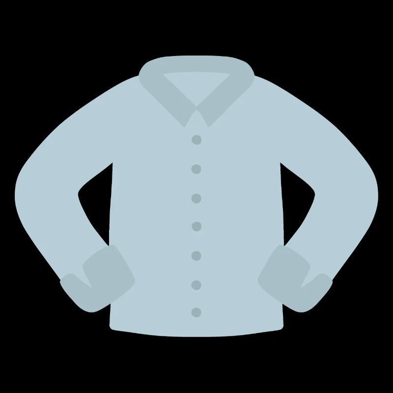 Azure Buttoned Shirt Graphic