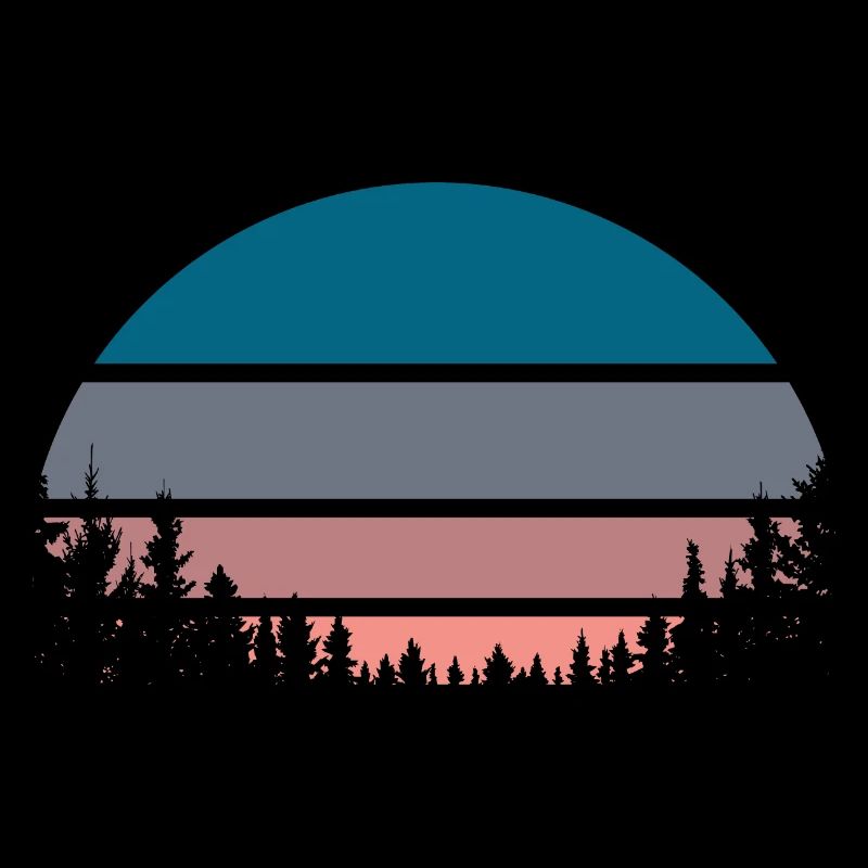 Forêt du coucher du soleil