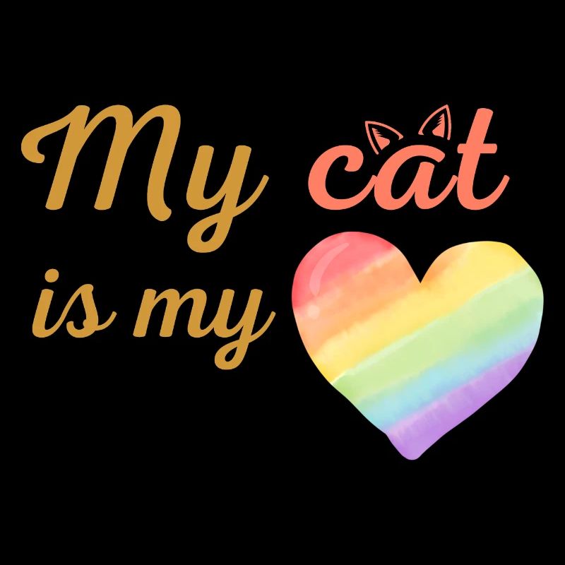My cat is my loving rainbow orange