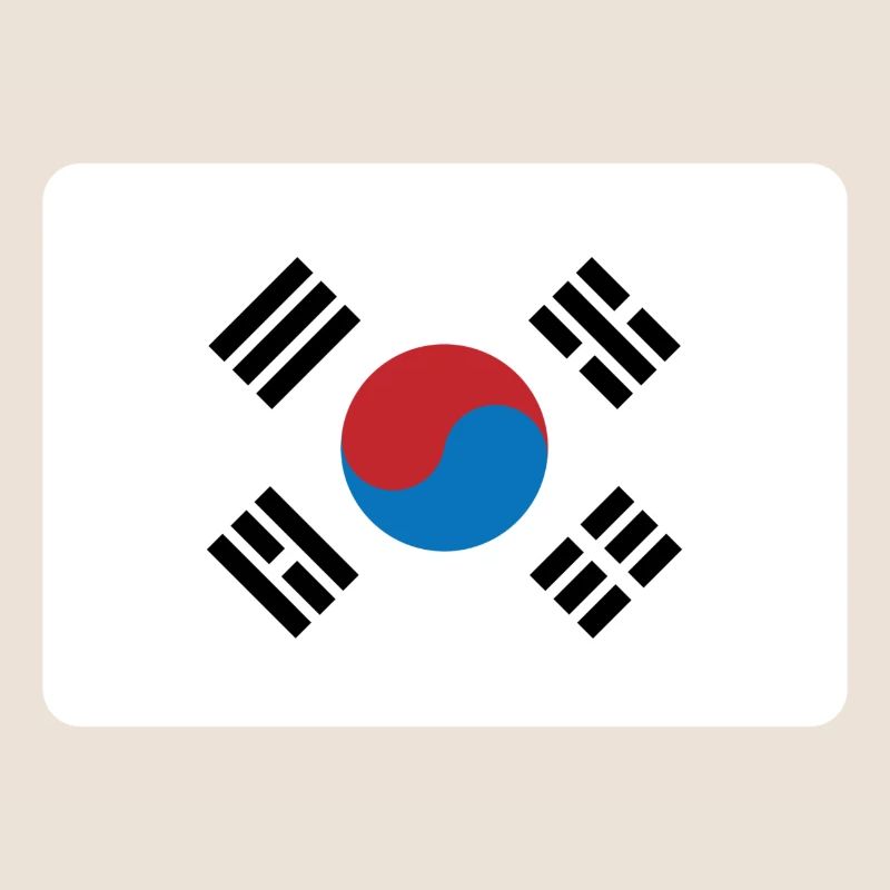 DRAPEAU DE LA CORÉE DU SUD