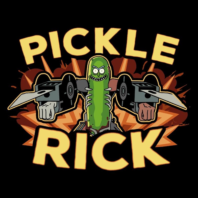 Rick and Morty Bewaffneter Pickle Rick