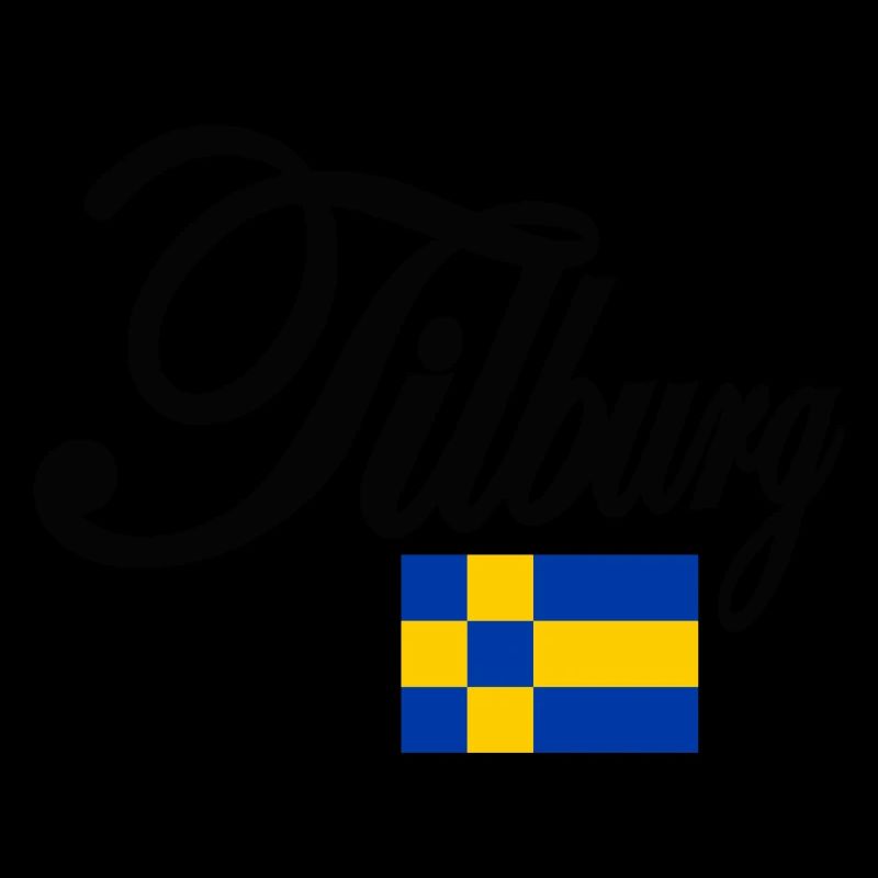 Tilburg avec le jaune bleu de drapeau