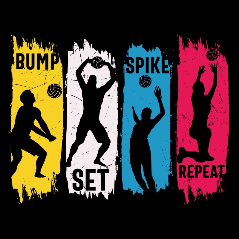 Bump set spike répéter cool volleyball en disant