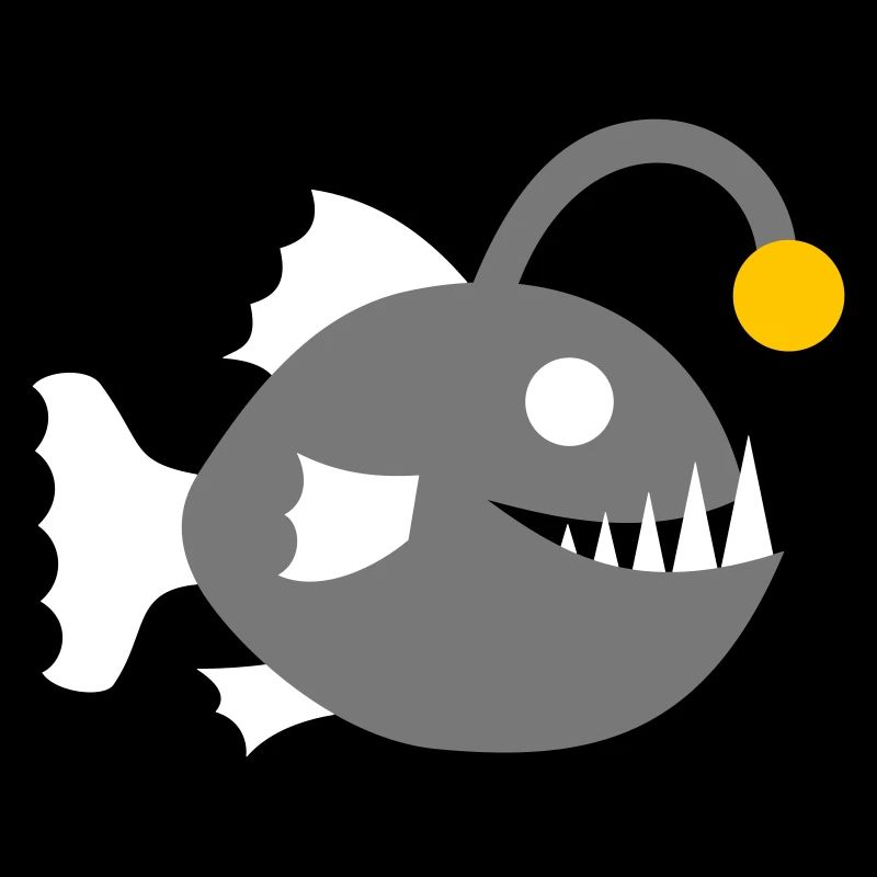 Frogfish Fish Lanternfish Graphic Deep Sea