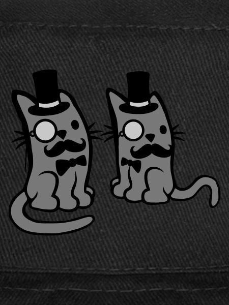 Hommes 2 Chats Amis
