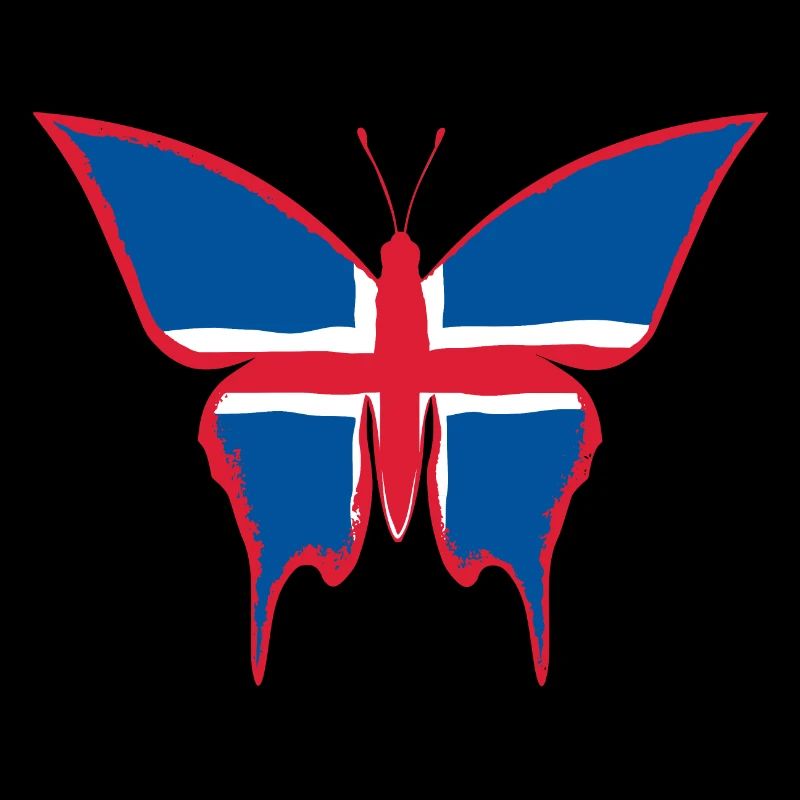 Drapeau de l’Islande papillon