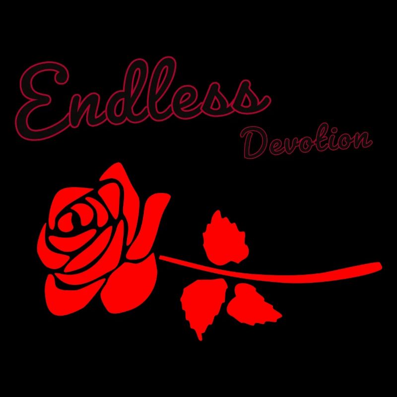 Endlose Hingabe mit Rose Rote Rose