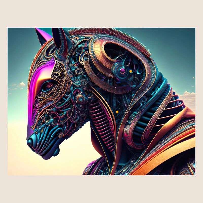 Tête de cheval mécanique