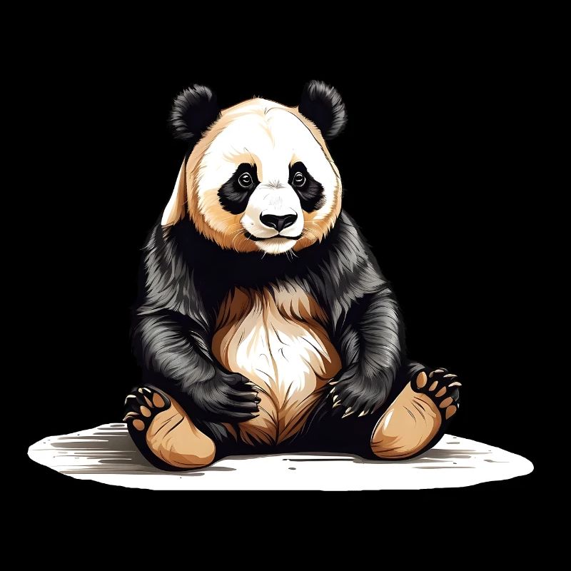 Sitzender Pandabär