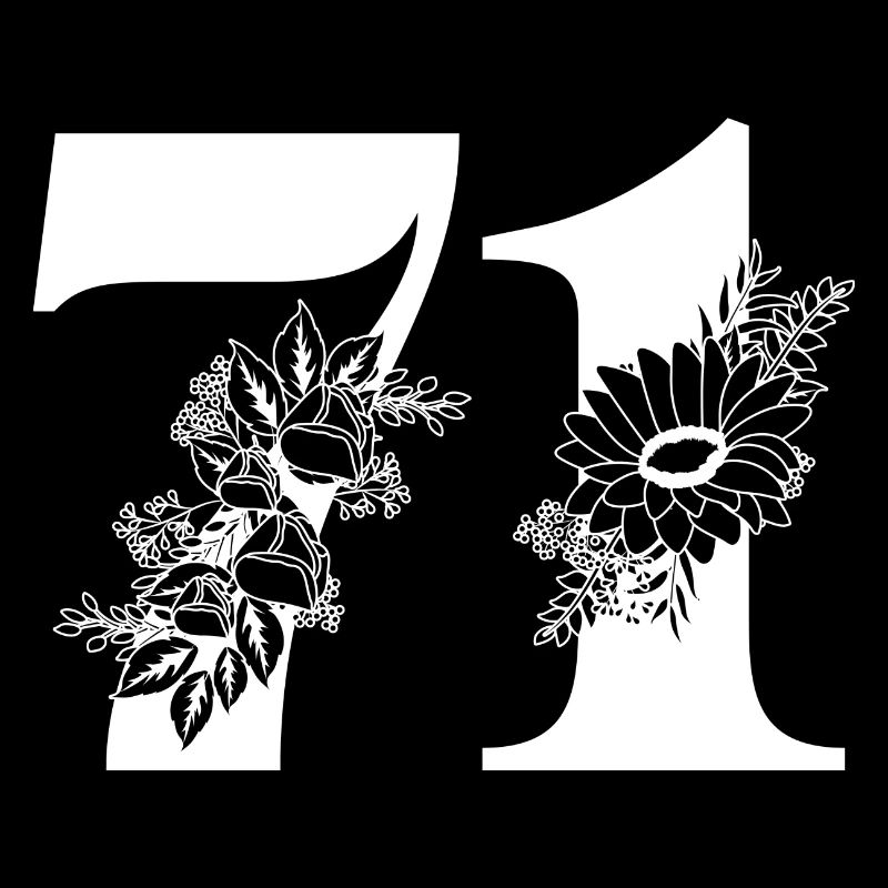 Nummer 71 Schwarze Blumen - 71. Blumengeburtstag