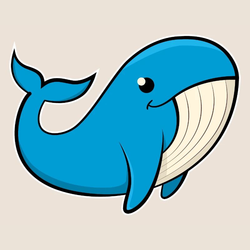 Image joyeuse d’une baleine bleue