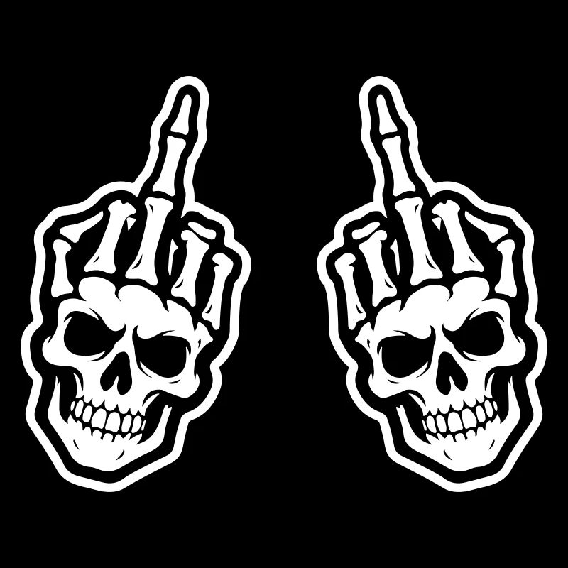 Mittelfinger Skelett Hand