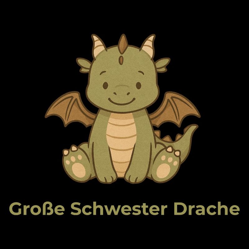 Große Schwester Drache – Kinder-Shirt