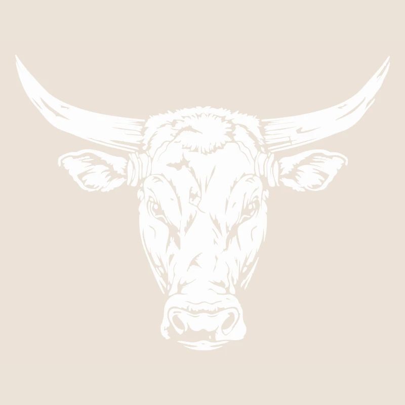 Conception de la silhouette de la tête de taureau