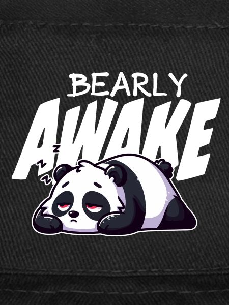 Bearly Awake Panda Illustration