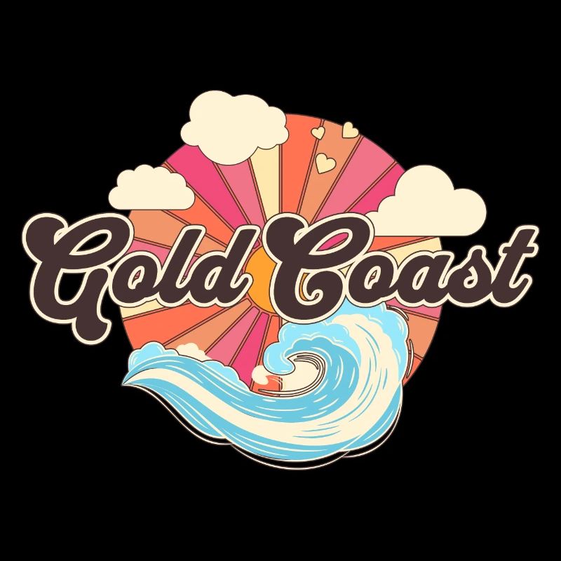 Gold Coast Australie Plage rétro