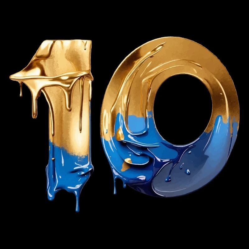 NON. 10 NUMÉRO 10 COOL 10E ANNIVERSAIRE