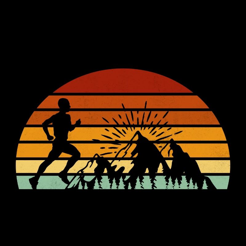 trail running retro running jogging terrain jogging