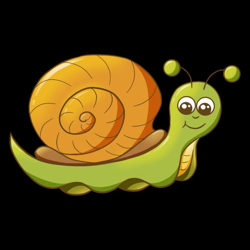 niedlich lächelnde Comic Schnecke