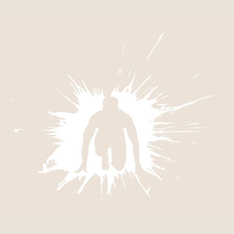 Blob de couleur en cours d'exécution blanc