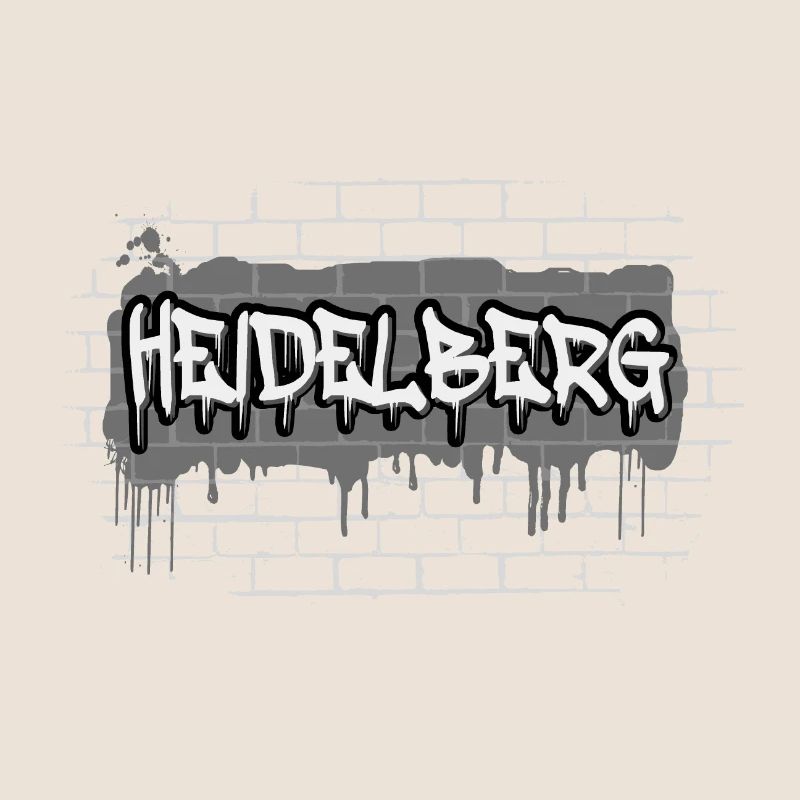 Heidelberg Graffiti with Wall Background