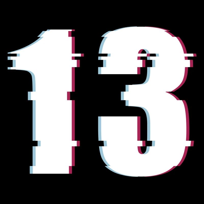 13 Thirteen Thirteen Number Effect Distorted Number