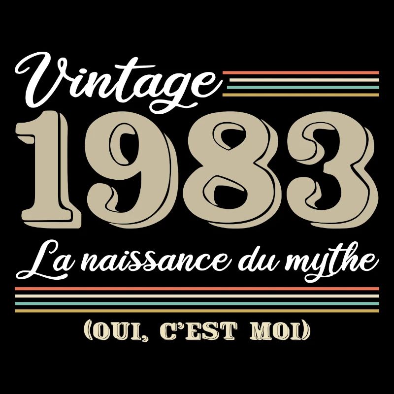 1983 année de naissance et cadeau d'anniversaire d