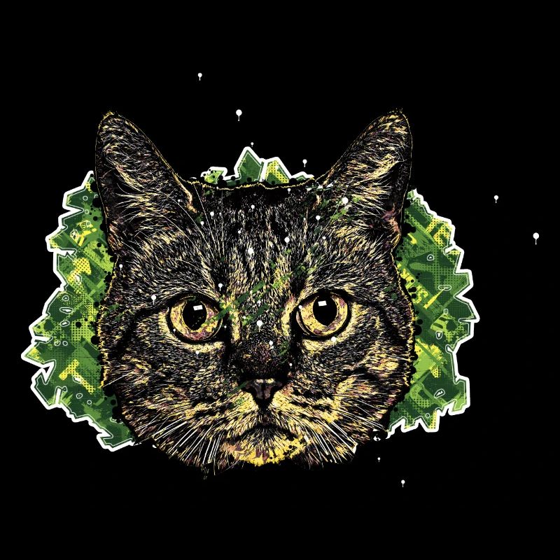Tête de chat - En graffiti #3